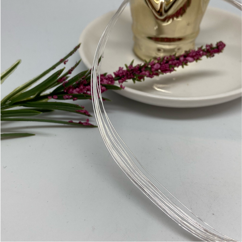 IP02 Alambre Flexible Espesor 0.4 mm Insumo Baño Plata Accesorios Bañados en Oro y Plata hecho de Bronce Bañado en Plata 50 ml