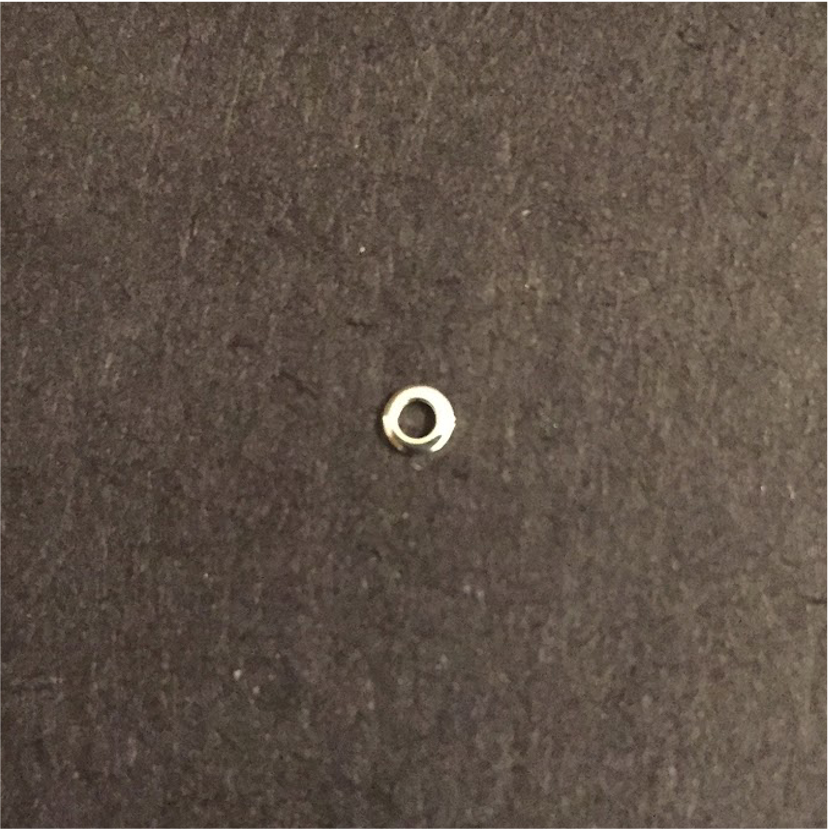 MP24 Argollita Plana 2 x 1 mm Accesorio Baño Plata Accesorios Bañados en Oro y Plata hecho de Bronce Bañado en Plata 50 ml