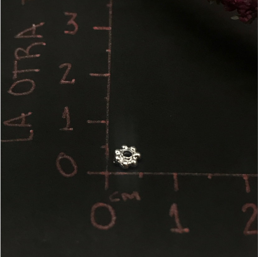 MP36 Mostacilla Separador Florcita 4 mm Accesorio Baño Plata Accesorios Bañados en Oro y Plata hecho de Bronce Bañado en Plata 50 ml