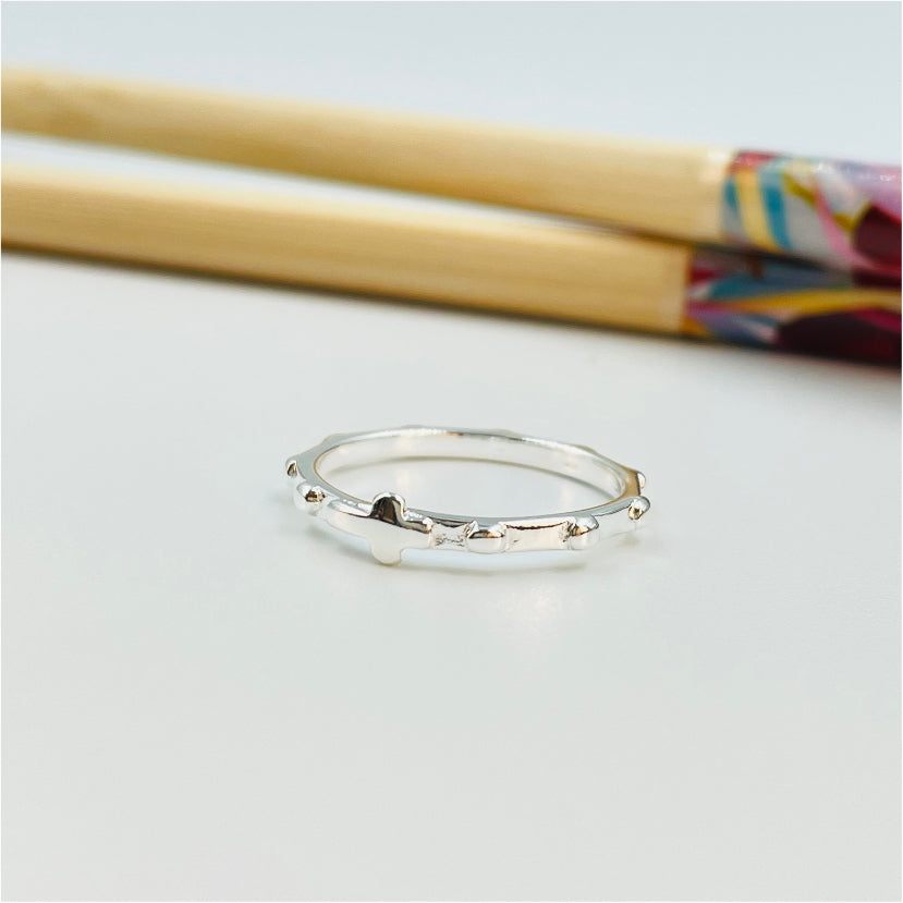 WP01 Denario Anillo Baño Plata Anillos Bañados en Oro y Plata hecho de Bronce Bañado en Plata 50 ml Joyas Bañadas en Plata