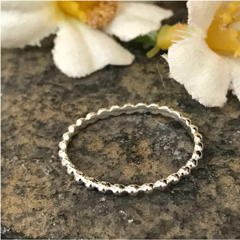 WP03 Bolita Anillo Baño Plata Anillos Bañadas en Oro y Plata hecho de Bronce Bañado en Plata 50 ml