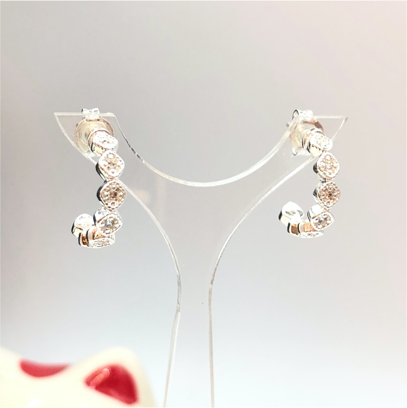 XP123-Aro-Argolla-Abierto-7-circones-en-rombo-15-mm-Aro-Baño-Plata