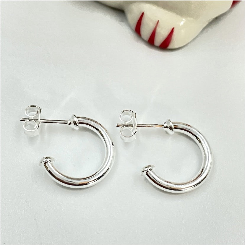 XP150 Aro Argolla Tubo diá. 13 mm espesor 2 mm Aro Baño Plata Aros Bañadas en Oro y Plata hecho de Bronce Bañado en Plata 50 ml Joyas Bañadas en Plata