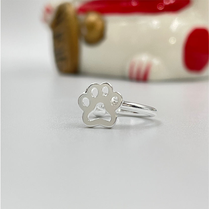 XP163 Cuff Patita de Perro 9 mm y bolita de 2.5 mm Aro Baño Plata Aros Bañados en Oro y Plata hecho de Bronce Bañado en Plata 50 ml