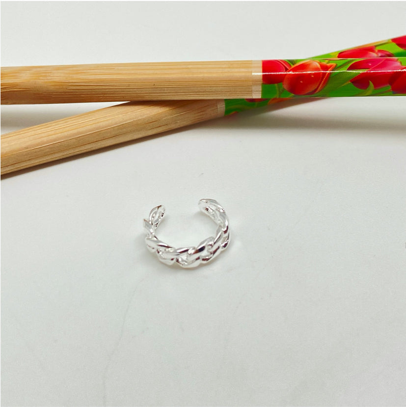 XP226 Cuff Cadena Grumet 14x4.5 mm Aro Baño Plata Aros Bañados hecho de Bronce Bañado en Plata 50 ml Joyas Bañadas en Plata