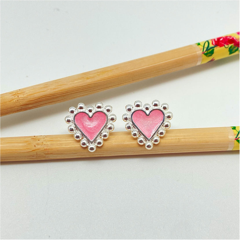 FP985 Colgante Mini Letra Diá. 11 mm Borde Rutilado Figura Baño Plata Figuras Bañadas hecho de Bronce Bañado en Plata 50 ml Joyas Bañadas en Plata XP253-Rosado Irregular