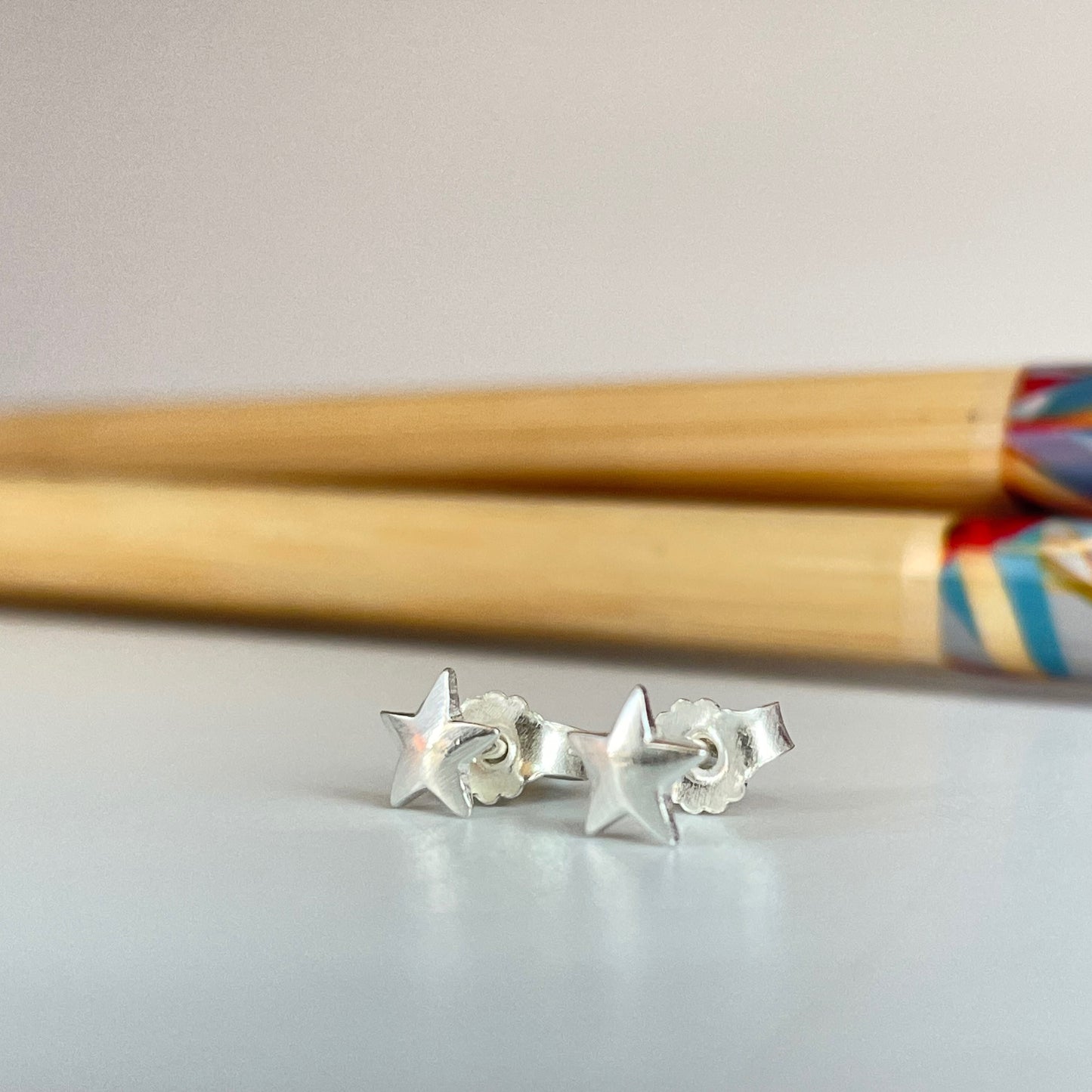 XS20009 Aro de Plata Estrella 4.8 mm Aro Plata 950 Aros Bañados hecho de Bronce Bañado en Plata 50 ml Joyas Bañadas en Plata