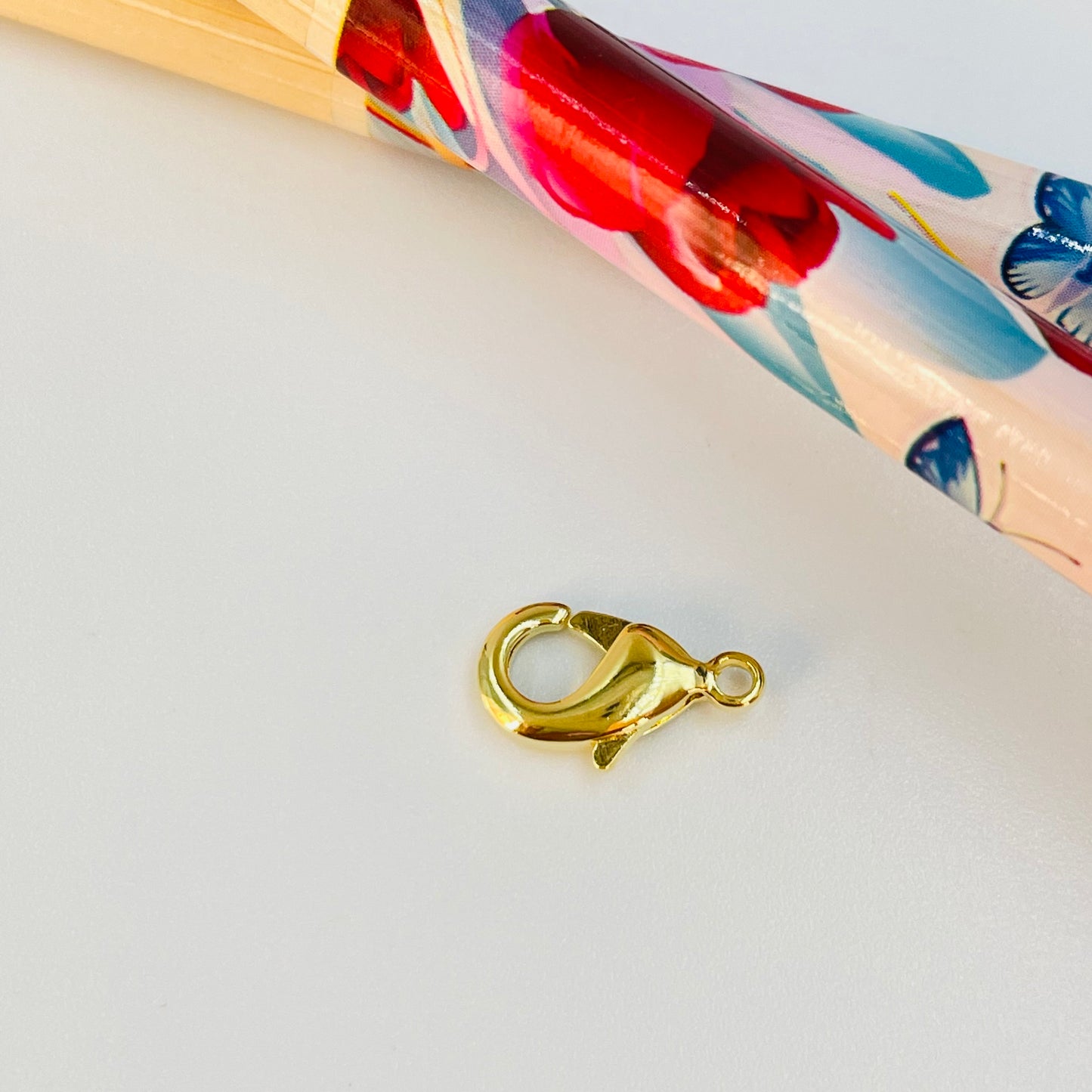 AO80 Broche langosta 12 mm Baño Oro Accesorio Baño Oro