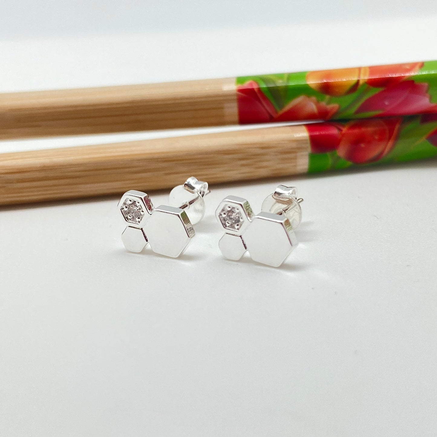 XP247 Aro Rombos y Circón 7x10 mm Aro Baño Plata