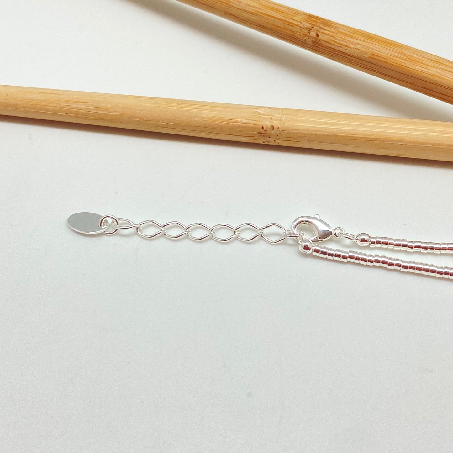 PP01 Pulsera Mostacillas Largo 19 cm más extensor de 5 cm Pulsera Baño Plata Pulseras Bañadas hecho de Bronce Bañado en Plata 50 ml Joyas Bañadas en Plata