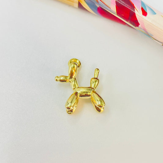 Joyas por Mayor Joyas Bañadas en Oro por Mayor Insumos para Joyas FO1143 Colgante Perro Globo 15 x 14 mm más argollita Ancho 7 mm Espesor 3 mm Figura Baño Oro