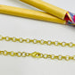 Joyas por Mayor Joyas Bañadas en Oro por Mayor Insumos para Joyas CO213 Cadena Rolo Eslabón 4 mm Largo 44 cm Cadena Terminada Baño Oro