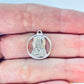 Joyas por Mayor Joyas Bañadas en Plata por Mayor Insumos para Joyas FP1207 Colgante Medalla calada Virgen Niña Diá. 15 mm mas argollita Espesor 1 mm Figura Baño Plata