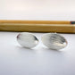Joyas por Mayor Joyas Bañadas en Plata por Mayor Insumos para Joyas BP122 Base Ovalada Lijada 12 x 8 mm con perforación inferior Base de Aro Baño Plata