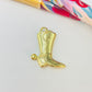 Joyas por Mayor Joyas Bañadas en Oro por Mayor Insumos para Joyas FO1154 Colgante Bota Vaquera 21 x 18 mm Espesor 1.2 mm Figura Baño Oro