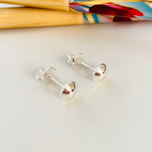 XP409 Aro Bolita Aplanada 5 mm Aro Baño Plata Aros Bañados hecho de Bronce Bañado en Plata 50 ml Joyas Bañadas en Plata