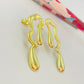 Joyas por Mayor Joyas Bañadas en Oro por Mayor Insumos para Joyas XO474 Aro Orgánico doble 38 x 14 mm Espesor 1.2 mm Aro Baño Oro