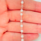Joyas por Mayor Joyas Bañadas en Plata por Mayor Insumos para Joyas PP26 Pulsera Perlas diá. 4 mm y cadena Largo 17.5 mm más extensor de 3 cm con terminal mini corazón Pulsera Baño Plata