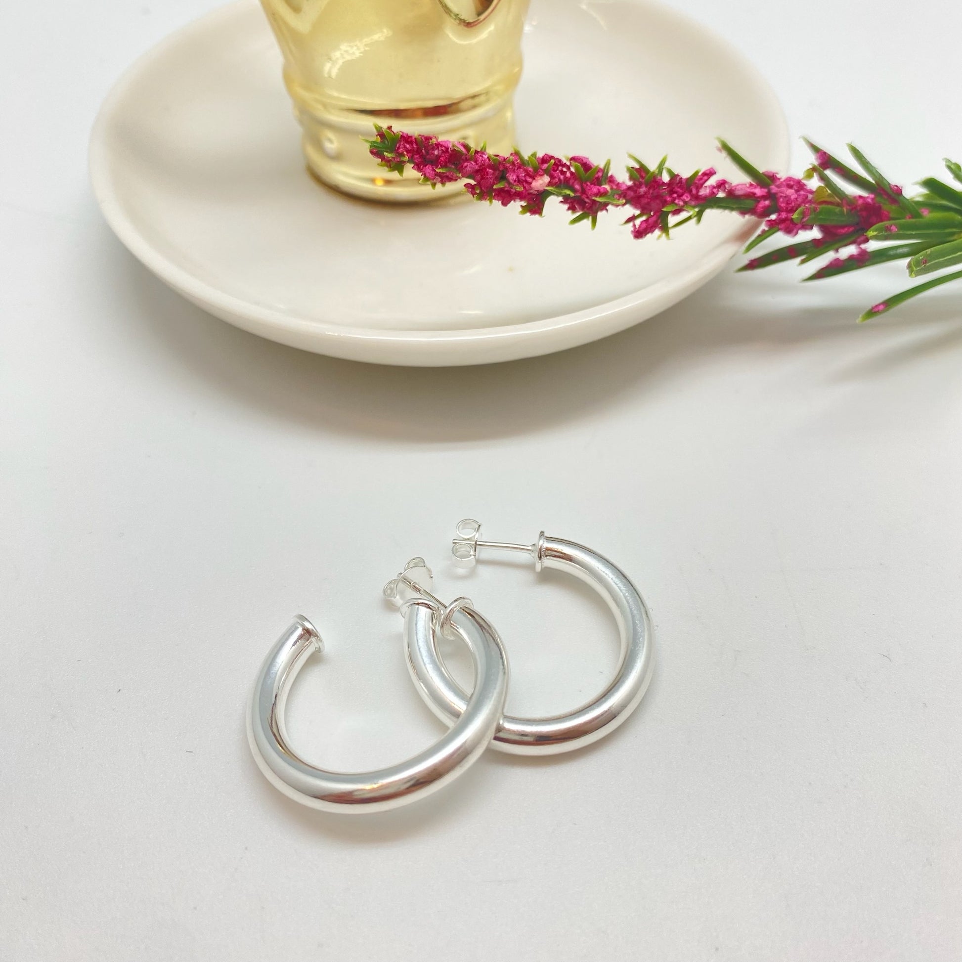 XP295 Argolla Lisa diametro 27 mm Espesor 4 mm Aro Baño Plata Aros Bañados hecho de Bronce Bañado en Plata 50 ml Joyas Bañadas en Plata