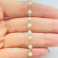 Joyas por Mayor Joyas Bañadas en Oro por Mayor Insumos para Joyas PO26 Pulsera Perlas diá. 4 mm y cadena Largo 17.5 mm más extensor de 3 cm con terminal mini corazón Pulsera Baño Oro
