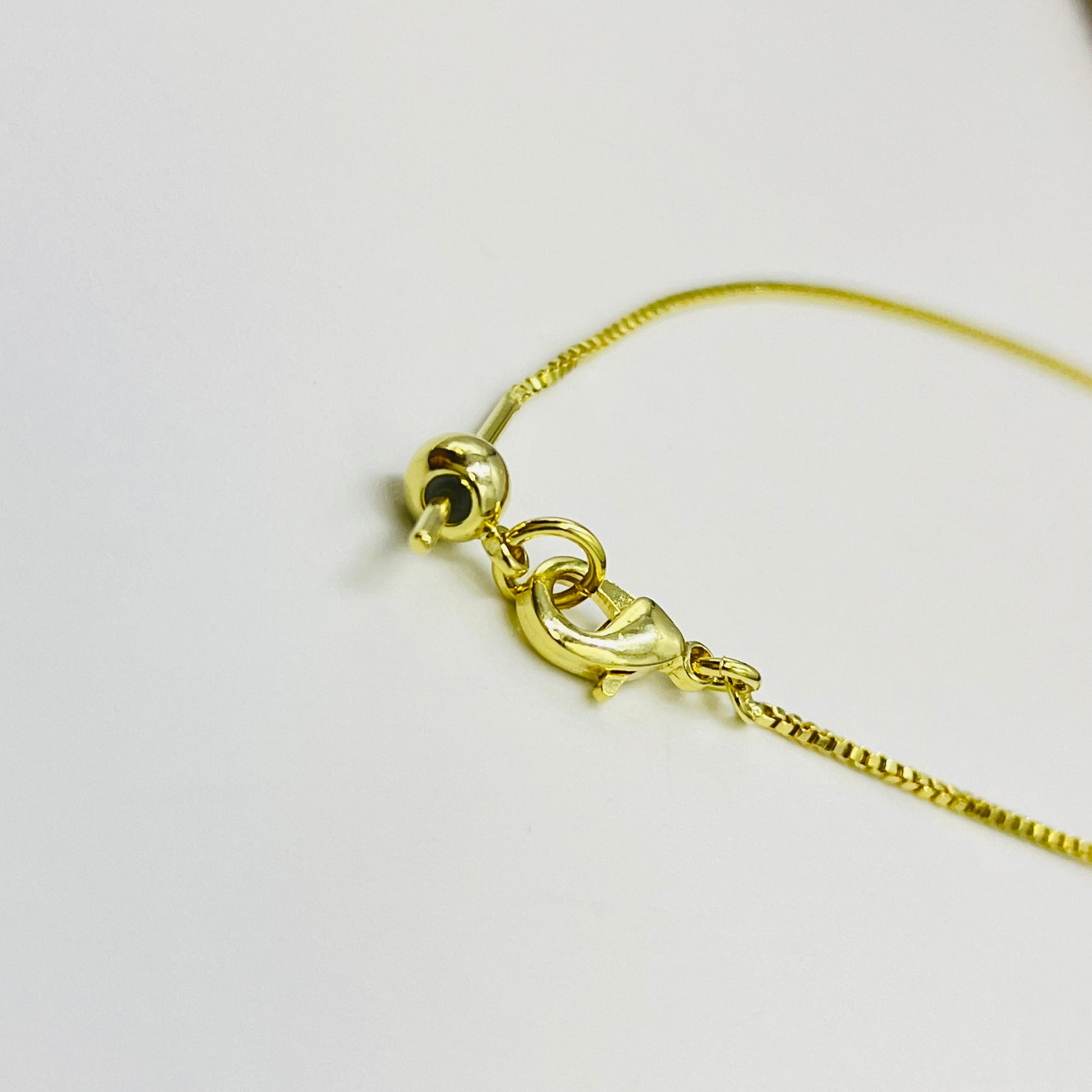 Joyas por Mayor Joyas Bañadas en Oro por Mayor Insumos para Joyas CO214 Cadena Veneciana Espesor 1 mm con bolita cierre de silicona y palito Largo 45 cm Cadena Terminada Baño Oro
