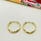 XO407 Aro Argolla Presión diá. 16 mm Ancho 2 mm Aro Baño Oro Aros Bañados hecho de Bronce Bañado en Oro 18K Joyas Bañadas en Oro