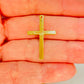 Joyas por Mayor Joyas Bañadas en Oro por Mayor Insumos para Joyas FO1191 Colgante Cruz Lisa Fina 25 x 17 mm más argollita Espesor 0.8 mm Figura Baño Oro