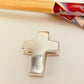 FP903 Cruz Lisa para pasar 30x21 mm espesor 4 mm Figura Baño Plata