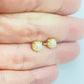 XO162 Aro Perla dia. 5 mm con tope cerrado Aro Baño Oro Aros Bañados en Oro y Plata hecho de Bronce Bañado en Oro 18K Joyas Bañadas en Oro
