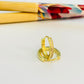 XO204 Aro Argolla a Presión con circones 13 x 2 mm Espesor 2 mm Aro Baño Oro