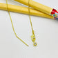 Joyas por Mayor Joyas Bañadas en Oro por Mayor Insumos para Joyas CO214 Cadena Veneciana Espesor 1 mm con bolita cierre de silicona y palito Largo 45 cm Cadena Terminada Baño Oro