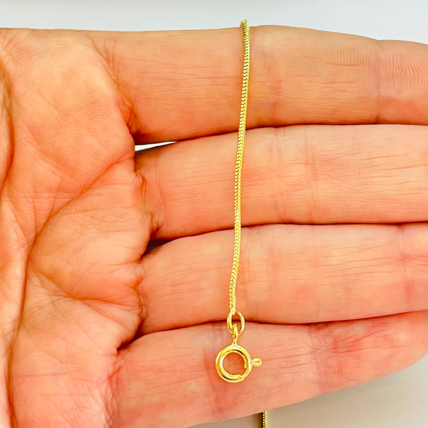 PO17 Pulsera Cola de Ratón Espesor 1.2 mm Largo 18 cm Pulsera Baño Oro Pulseras hecho de Bronce Bañado en Oro 18K Joyas Bañadas en Oro