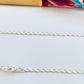 CP224 Cadena Tourbillon Espesor 1.5 mm Largo 45 cm Cadena Terminada Baño Plata