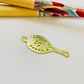 Joyas por Mayor Joyas Bañadas en Oro por Mayor Insumos para Joyas FO1183 Conector Raqueta de Paddle Lijado 25 x 13 mm más argollitas Espesor 1.2 mm Figura Baño Oro