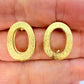 Joyas por Mayor Joyas Bañadas en Oro por Mayor Insumos para Joyas BO116 Base de Aro Ovalada Calada Argolla Posterior 18 x 13 mm Espesor 2.2 mm Base de Aro Baño Oro