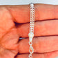 PP32 Pulsera Doble Cadena Grumet Largo 16 cm más extensor 5 cm Ancho 4.4 mm Espesor 1.2 mm Pulsera Baño Plata