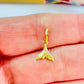 FO1214 Colgante Cola de Sirena Mini 8 mm 8 X 8 mm más Valier Espesor 1 mm Figura Baño Oro