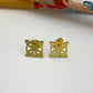 Joyas por Mayor Joyas Bañadas en Oro por Mayor Insumos para Joyas XO561 Aro Nudo de Bruja Lijado 15 x 15 mm Espesor 1 mm Aro Baño Oro