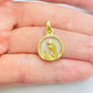 FO1050 Colgante Virgen Niña fondo Cristal diá. 13 mm más argollita más valier Figura Baño Oro