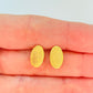 BO119 Base Ovalada Lijada argolla posterior 12.5 x 7 mm Espesor 0.6 mm Base de Aro Baño Oro