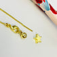 Joyas por Mayor Joyas Bañadas en Oro por Mayor Insumos para Joyas CO209 Cadena Veneciana de 1mm con bolita con silicona y palito Cadena Terminada Baño Oro