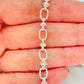 Joyas por Mayor Joyas Bañadas en Plata por Mayor Insumos para Joyas PP23 Pulsera Eslabones Alternados 8 x 5.5 mm Espesor 1 mm Largo 17 cm mas extensor de 3 cm terminal mini corazón Pulsera Baño Plata