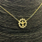 Joyas por Mayor Joyas Bañadas en Oro por Mayor Insumos para Joyas CO219 Collar Espíritu Santo diá. 12 mm mini circones de 2 mm Cadena Candado 40 cm más extensor de 7 cm y terminal mini circon Collar Terminado Baño Oro