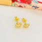XO556 Aro Trébol Small con Circones 8 x 8 mm Espesor 1.2 mm Aro Baño Oro