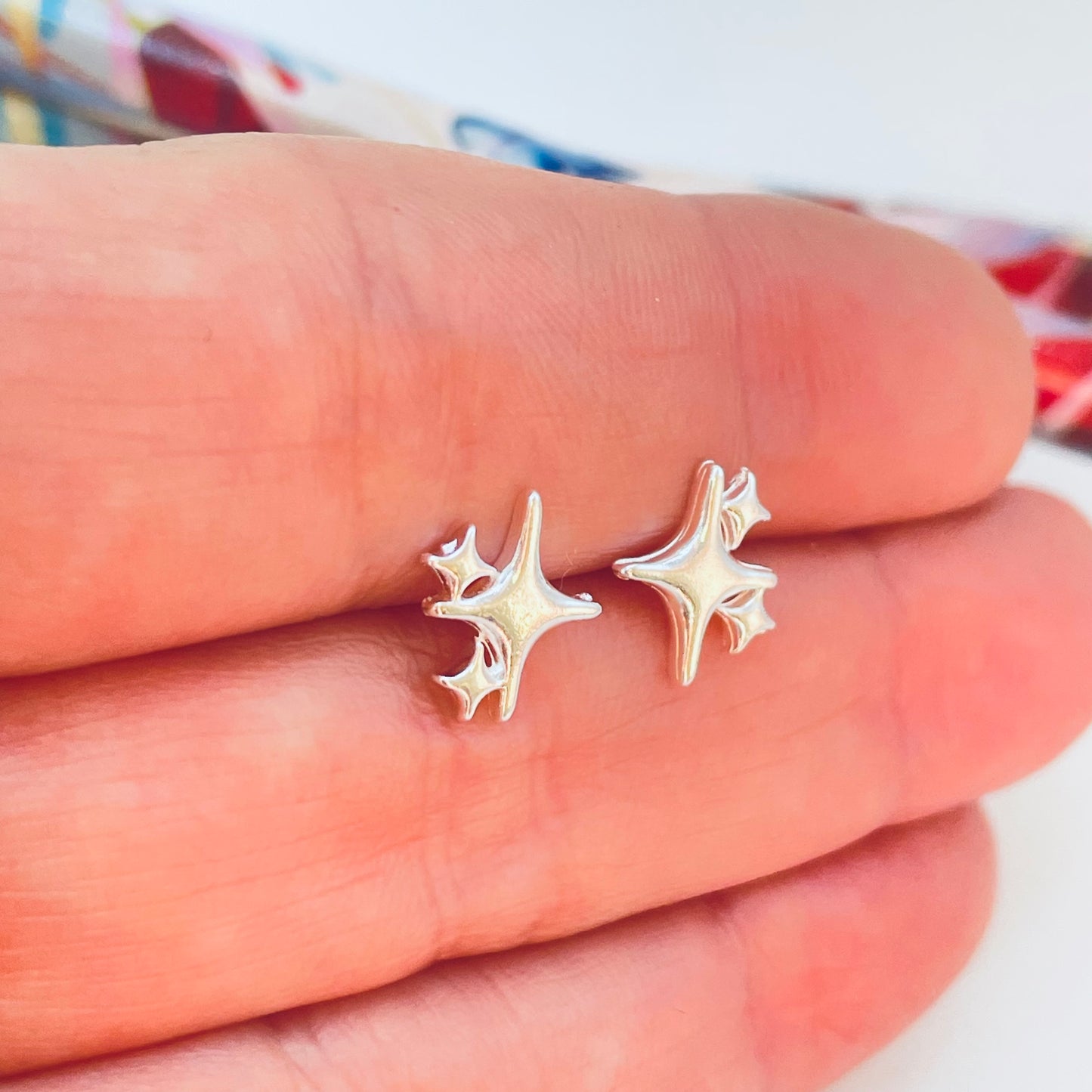 XP554 Aro Trio Estrellas 4 Puntas Liso 11 x 9 mm Espesor 1.5 mm Aro Baño Plata