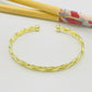 Joyas por Mayor Joyas Bañadas en Oro por Mayor Insumos para Joyas EO29 Esclava Trenzada con Terminal Bolita de 5 mm 58 x 50 mm Ancho 4 mm Espesor 2 mm Esclava Baño Oro