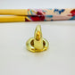 XO491 Aro Argolla Tipo Gota Presión Ancho de 2.5 a 5 mm Espesor 1 mm Aro Baño Oro
