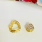FO1037 Colgante Corazón para pasar circones y borde 11 mm Corazón Interior Doble faz circones y 1 circón 7 mm espesor 5 mm Caja Corazón Calado exterior 12 mm espesor 5 mm Figura Baño Oro Figuras Bañadas hecho de Bronce Bañado en Oro 18K Joyas Bañadas en Oro