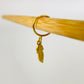 Joyas por Mayor Joyas Bañadas en Plata por Mayor Insumos para Joyas XO508 Cuff Pluma Colgante 15 x 5 mm Aro Baño Oro