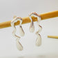 Joyas por Mayor Joyas Bañadas en Plata por Mayor Insumos para Joyas XP474 Aro Orgánico doble 38 x 14 mm Espesor 1.2 mm Aro Baño Plata